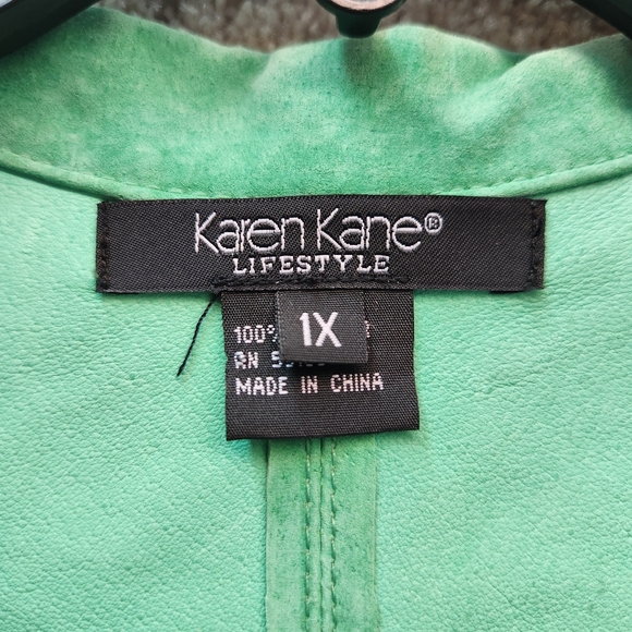 Karen Kane 100% Leather Suede Jacket New with Tags $208 size 1X plus - Picture 4 of 7
